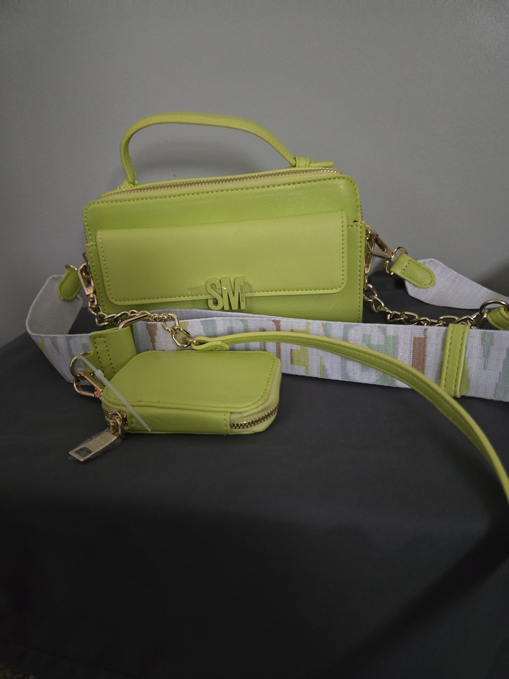 Steve Madden Neon Lime Crossbody with Coin Pouch